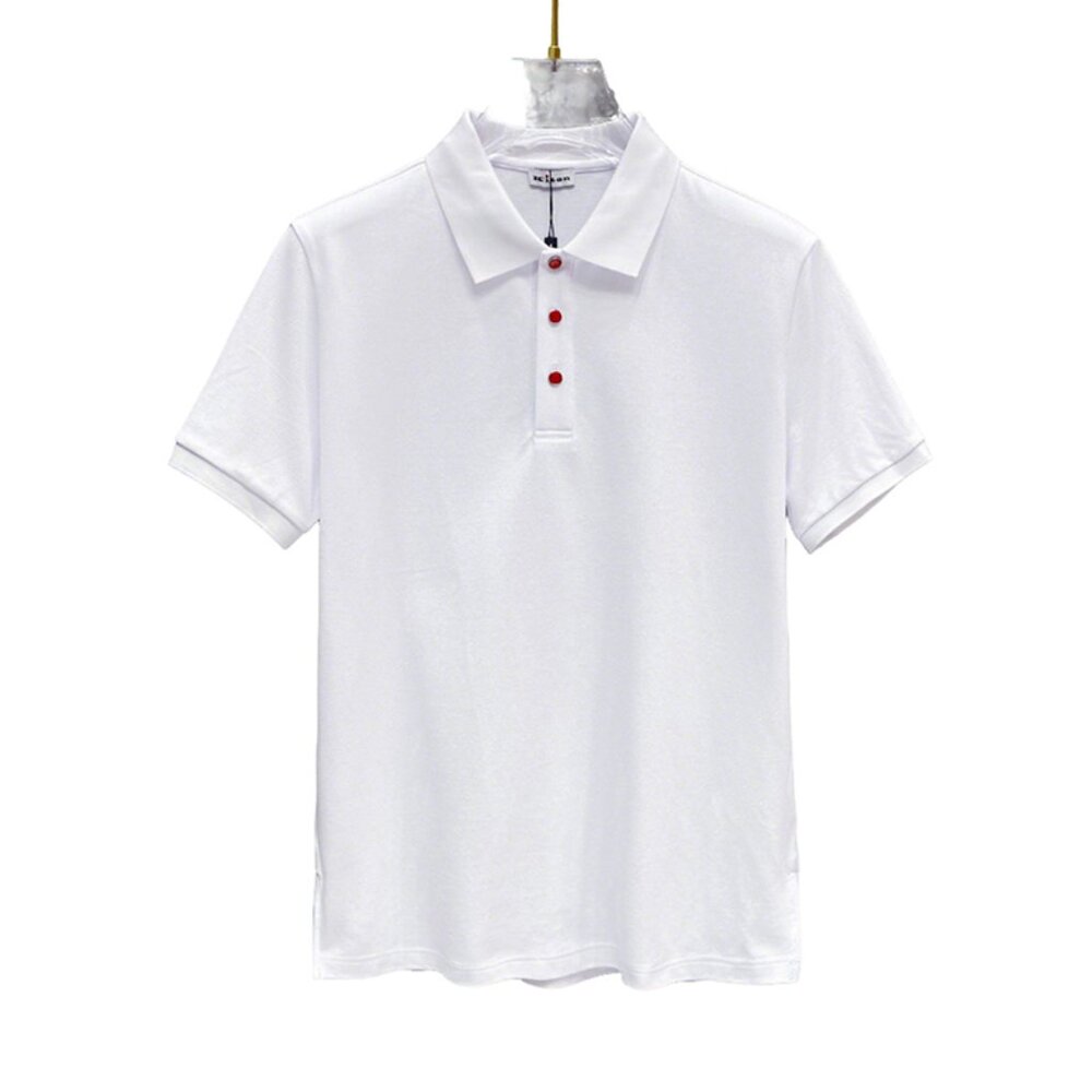 Kiton White Single-Breasted Polo Shirt